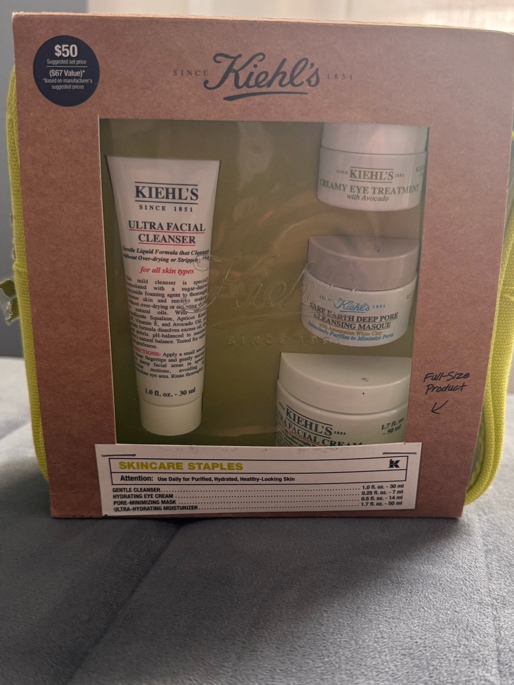 Kiehl's Skincare Set in White and Cream Packaging